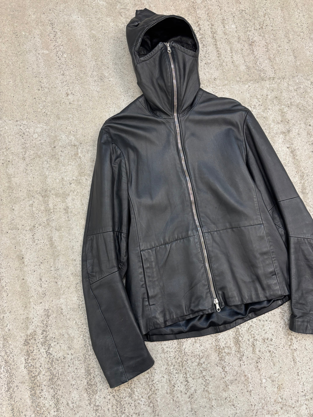 1990's Vexed Generation Ninja Hooded Leather Jacket