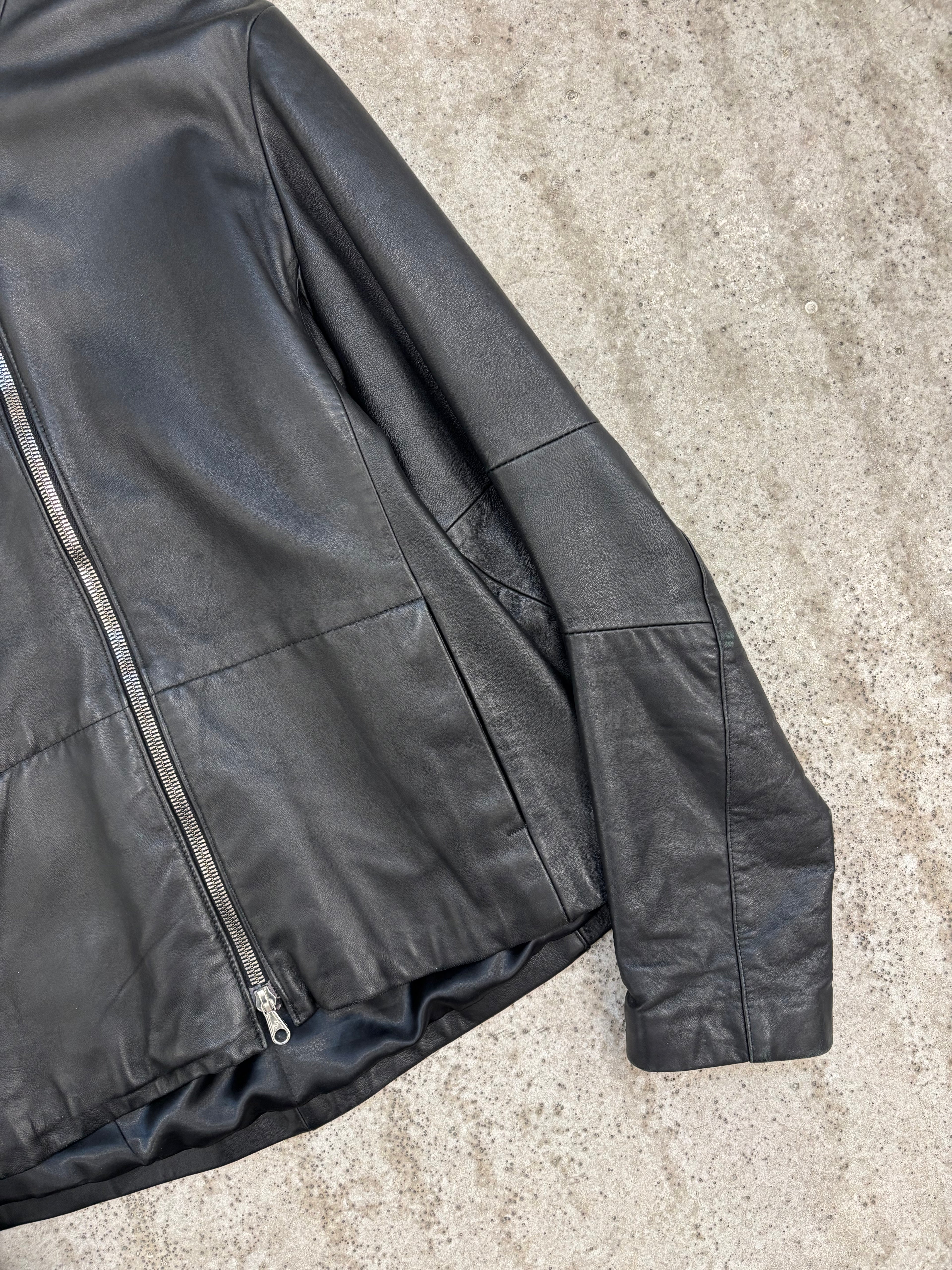 1990's Vexed Generation Ninja Hooded Leather Jacket