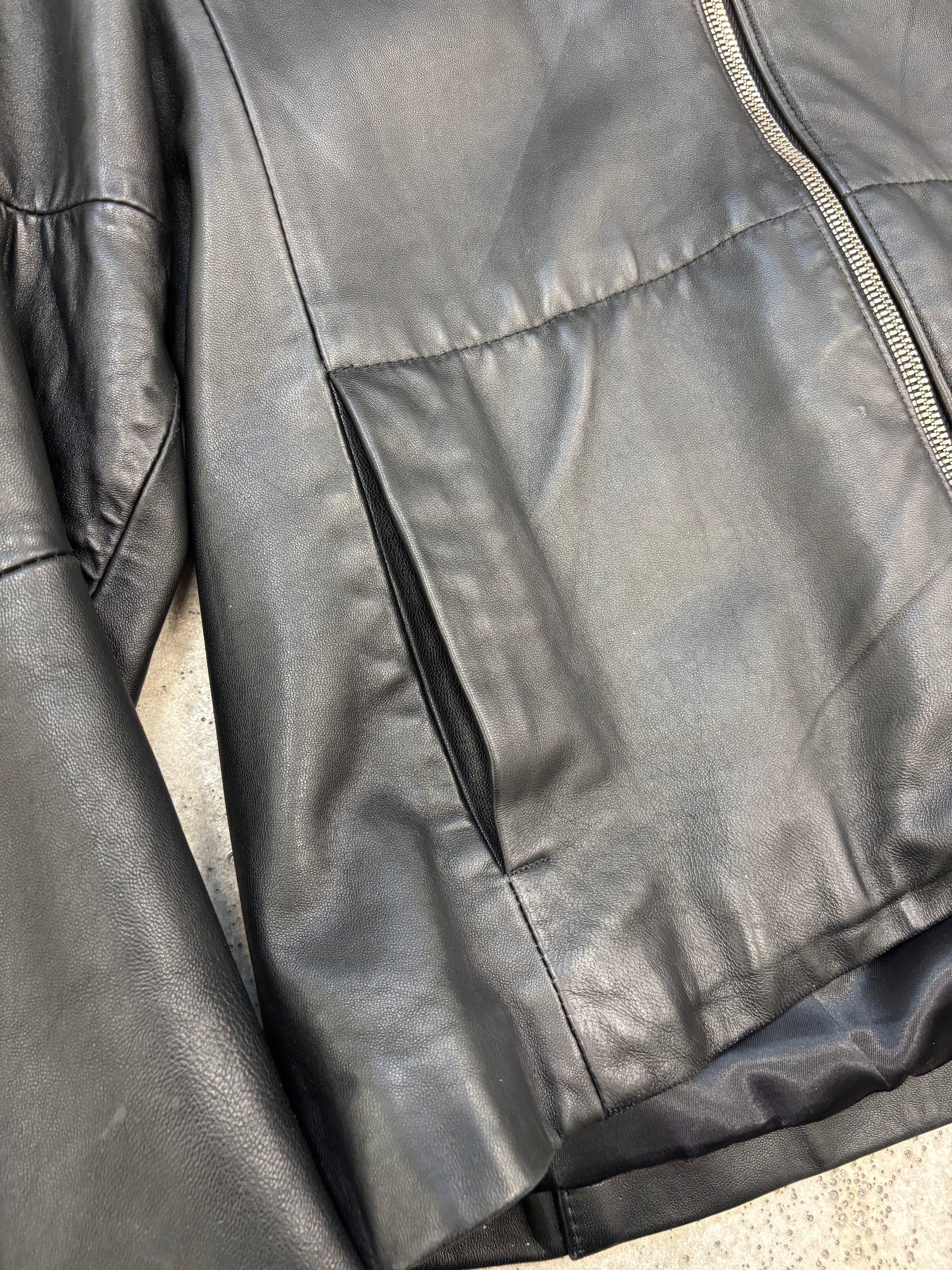 1990's Vexed Generation Ninja Hooded Leather Jacket