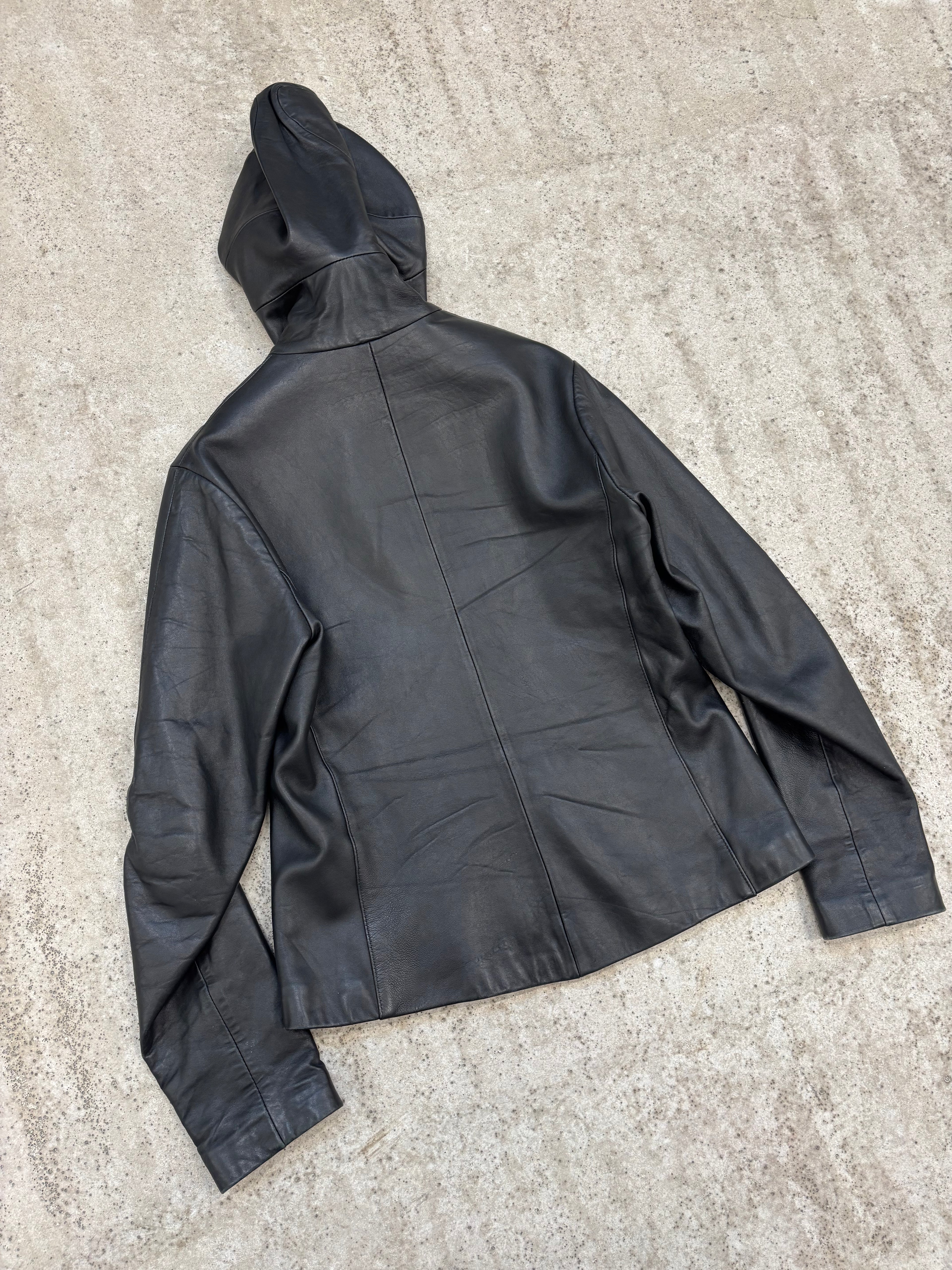 1990's Vexed Generation Ninja Hooded Leather Jacket