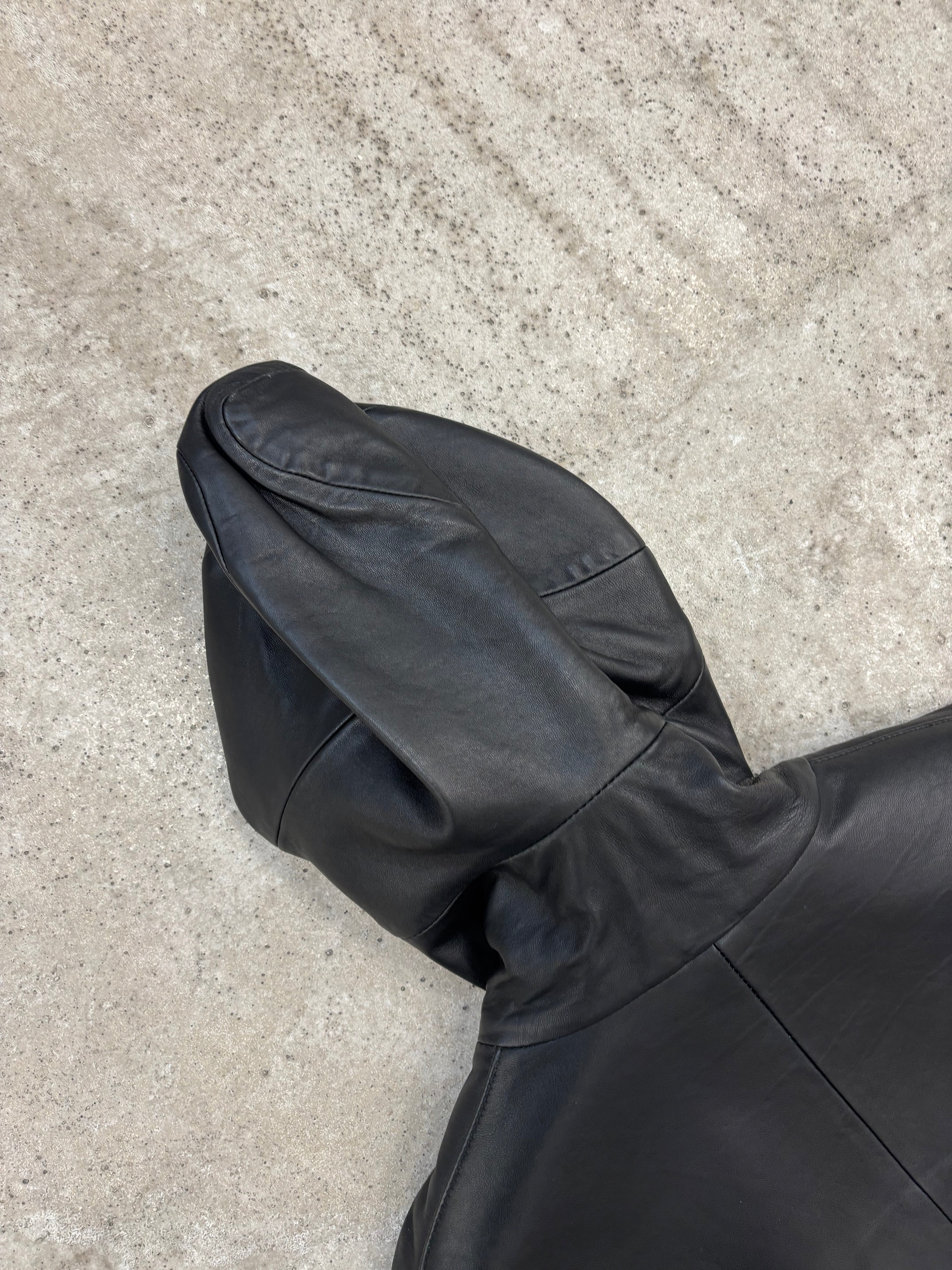 1990's Vexed Generation Ninja Hooded Leather Jacket