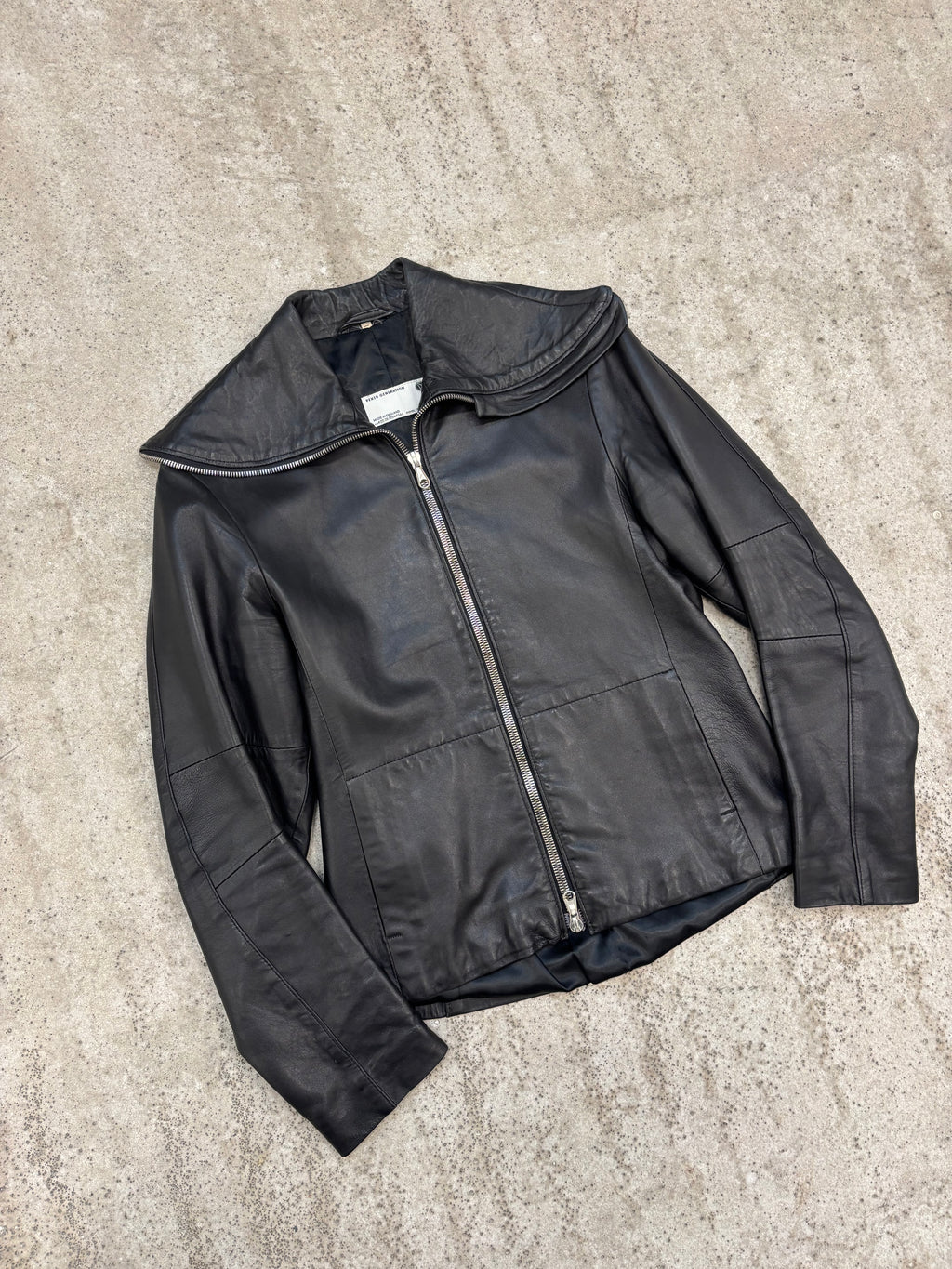 1990's Vexed Generation Ninja High-Neck Leather Jacket