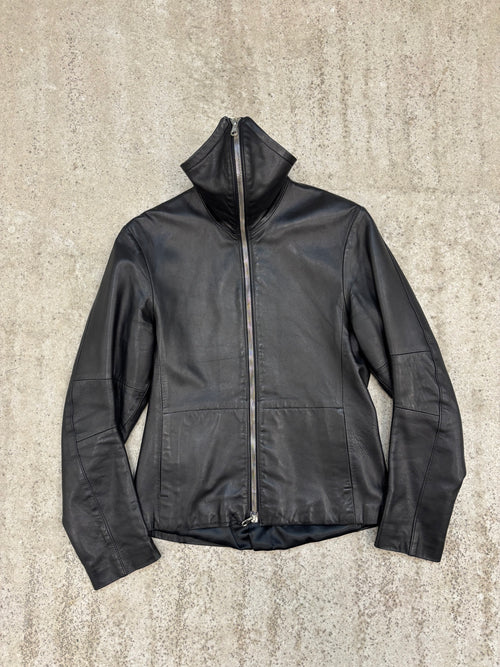 1990's Vexed Generation Ninja High-Neck Leather Jacket