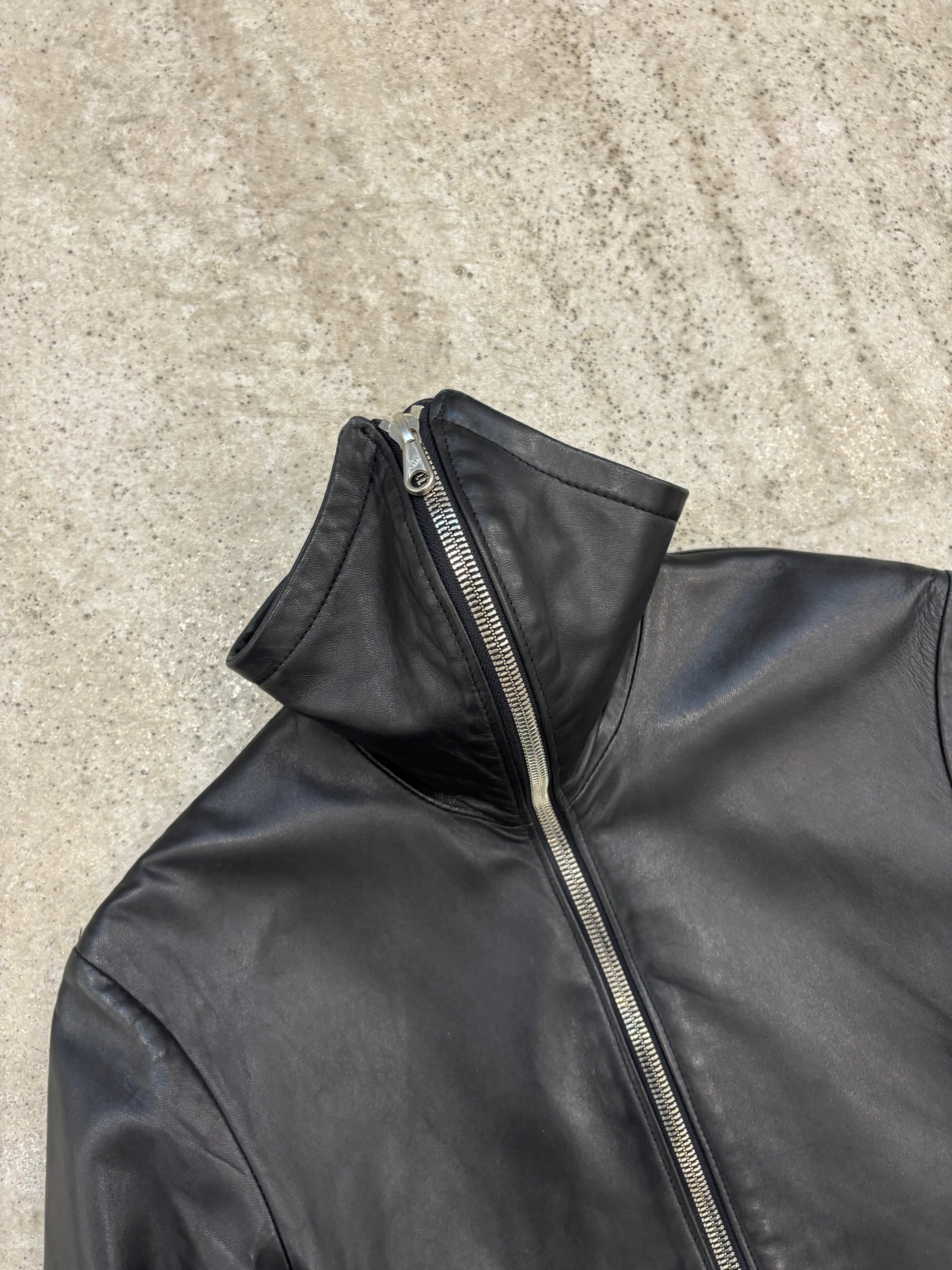 1990's Vexed Generation Ninja High-Neck Leather Jacket