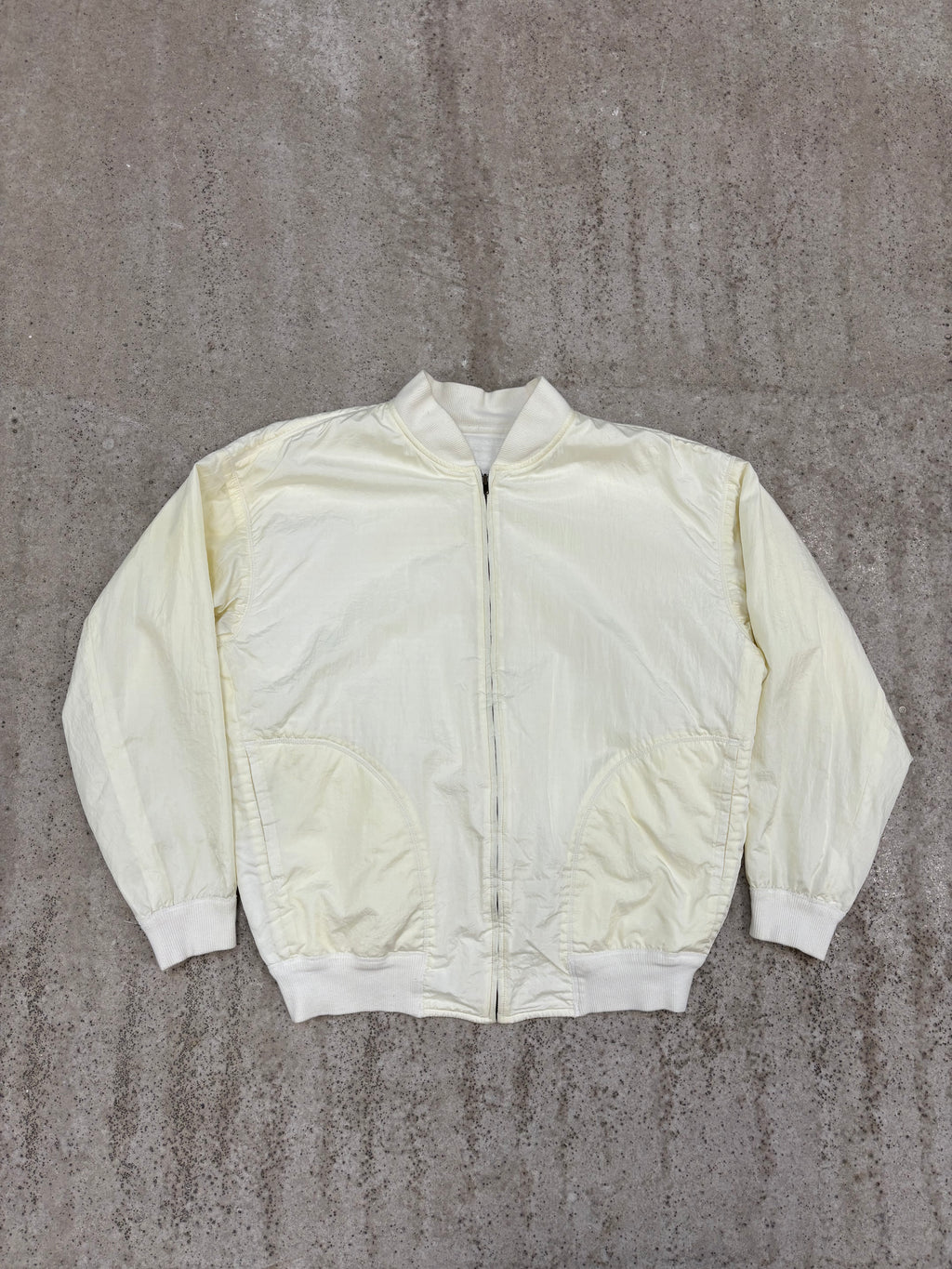 1980's Issey Miyake Reversible Nylon Light Bomber With Cotton Padding