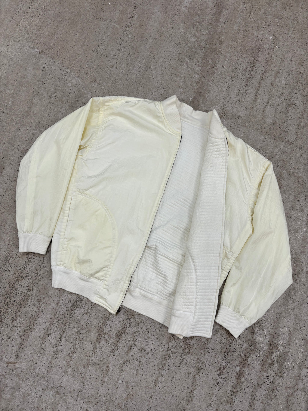 1980's Issey Miyake Reversible Nylon Light Bomber With Cotton Padding