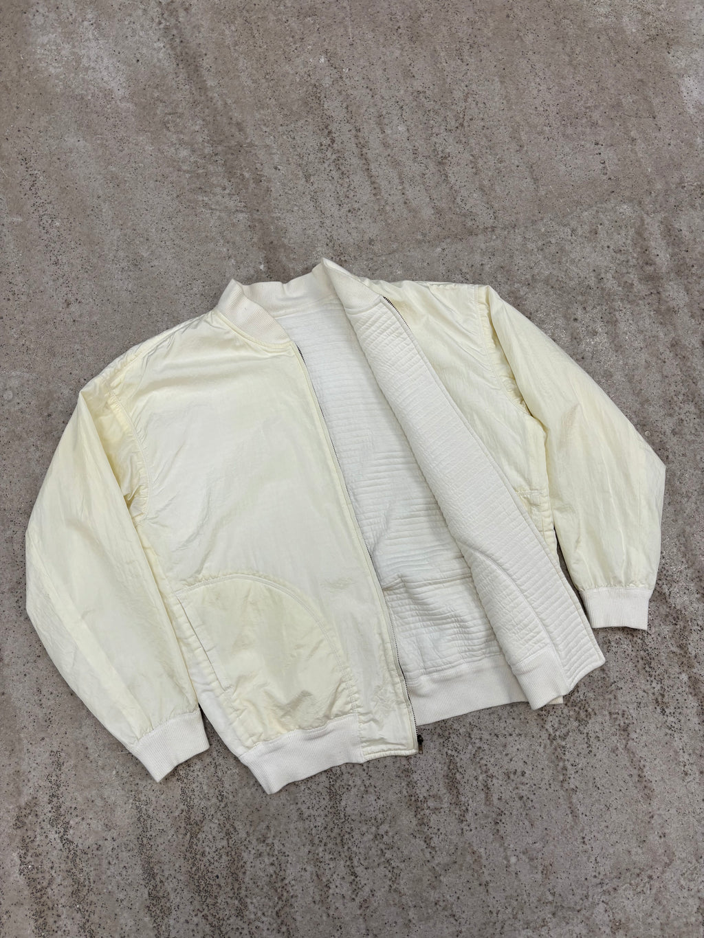 1980's Issey Miyake Reversible Nylon Light Bomber With Cotton Padding