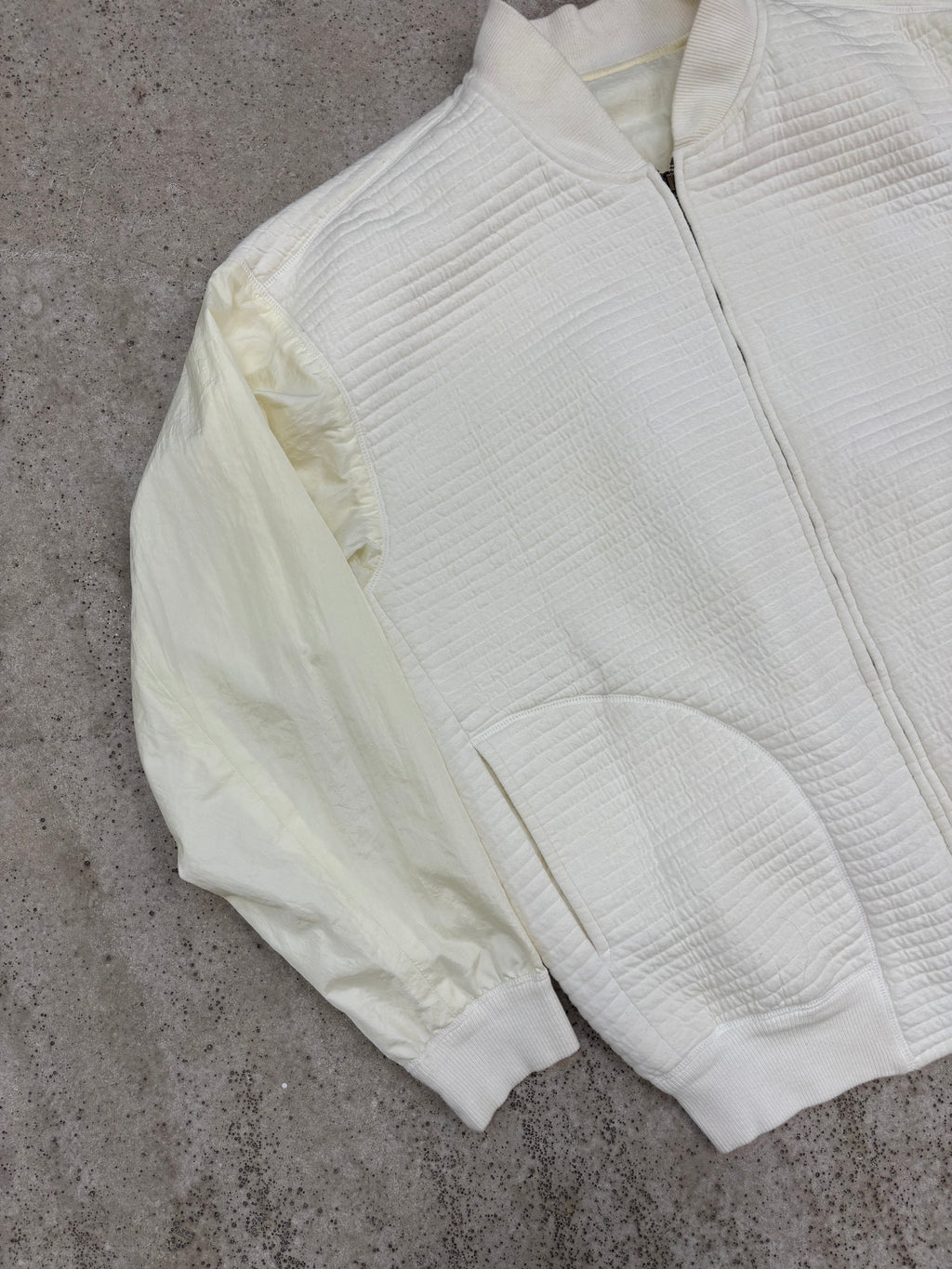 1980's Issey Miyake Reversible Nylon Light Bomber With Cotton Padding