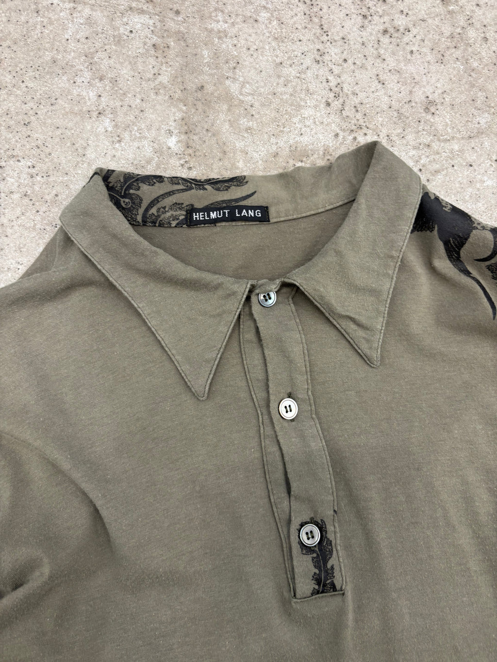 1995 Helmut Lang Phoenix Polo Longsleeve With Sleeve Pocket