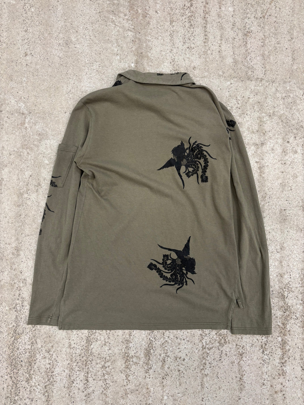 1995 Helmut Lang Phoenix Polo Longsleeve With Sleeve Pocket