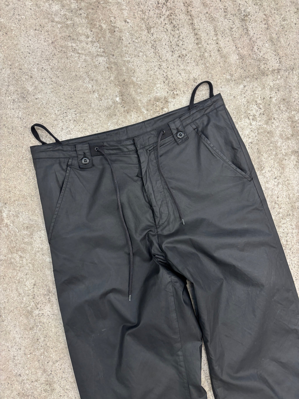 2000's Helmut Lang Nylon Drawstring Adjustable Straight Pants