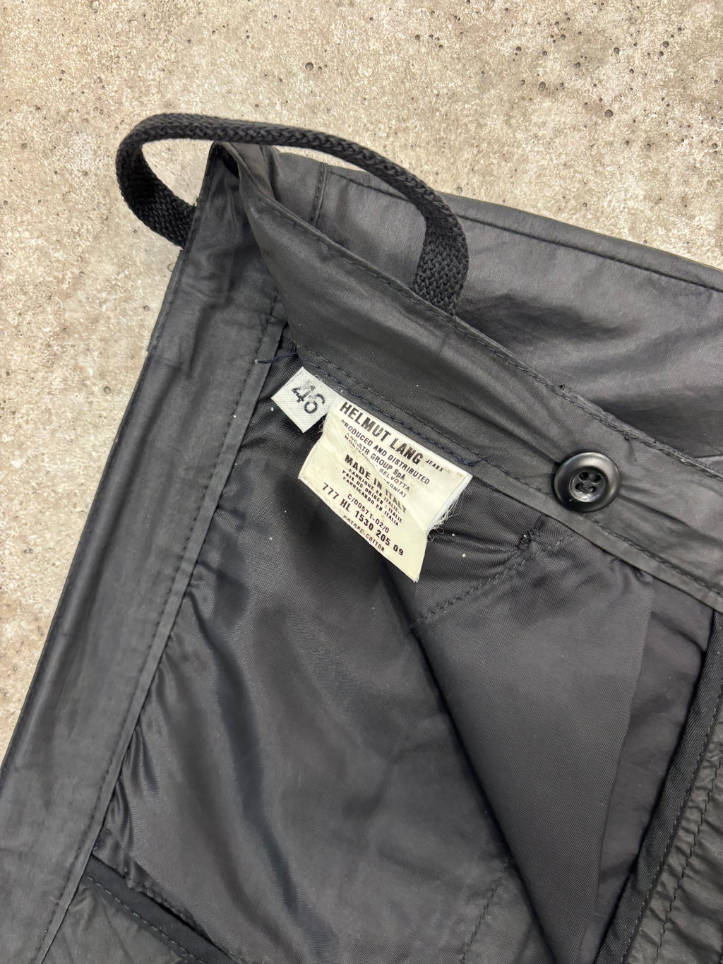 2000's Helmut Lang Nylon Drawstring Adjustable Straight Pants