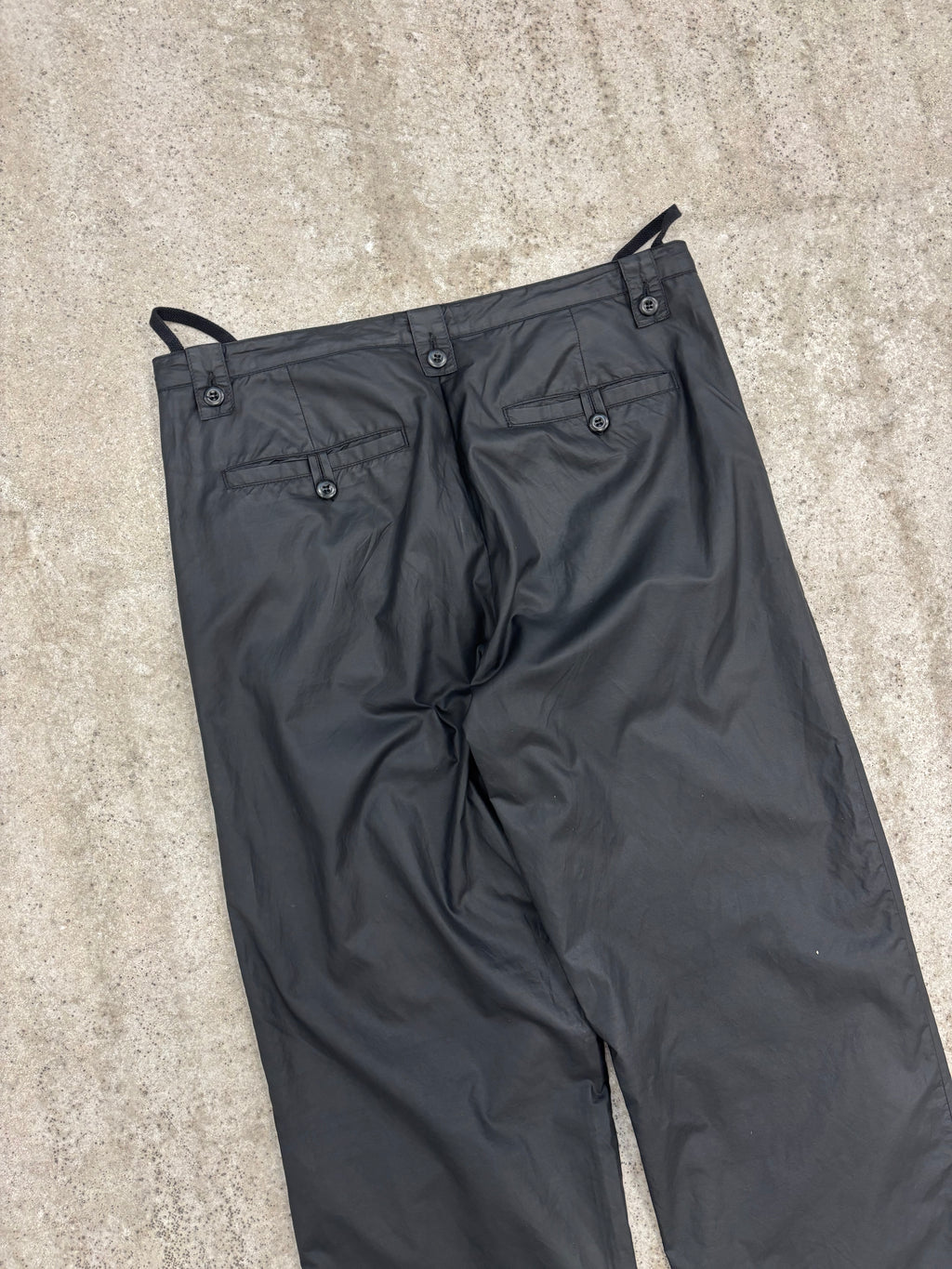 2000's Helmut Lang Nylon Drawstring Adjustable Straight Pants