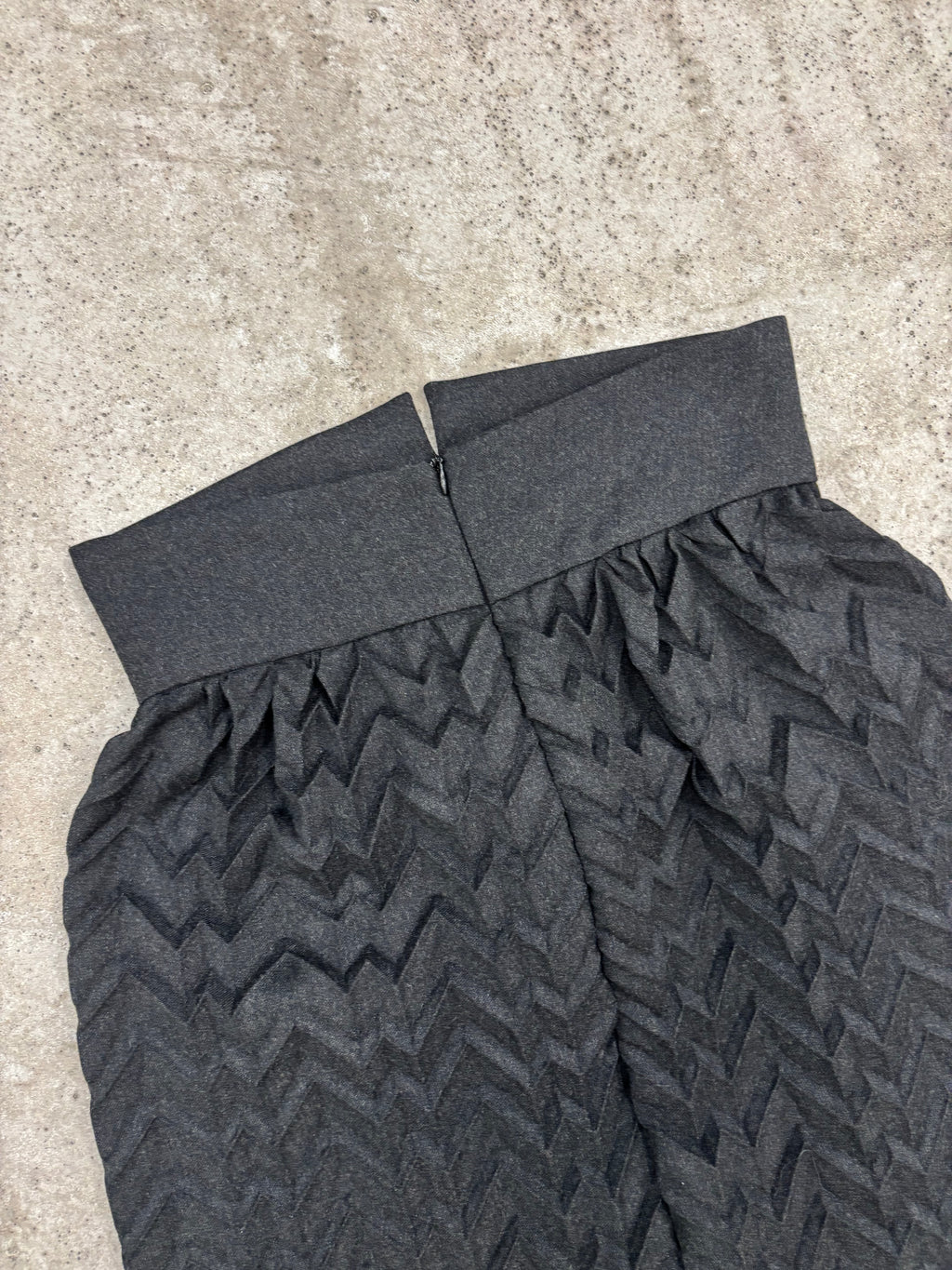 1980's Romeo Gigli Plissé Patterned Maxi Skirt