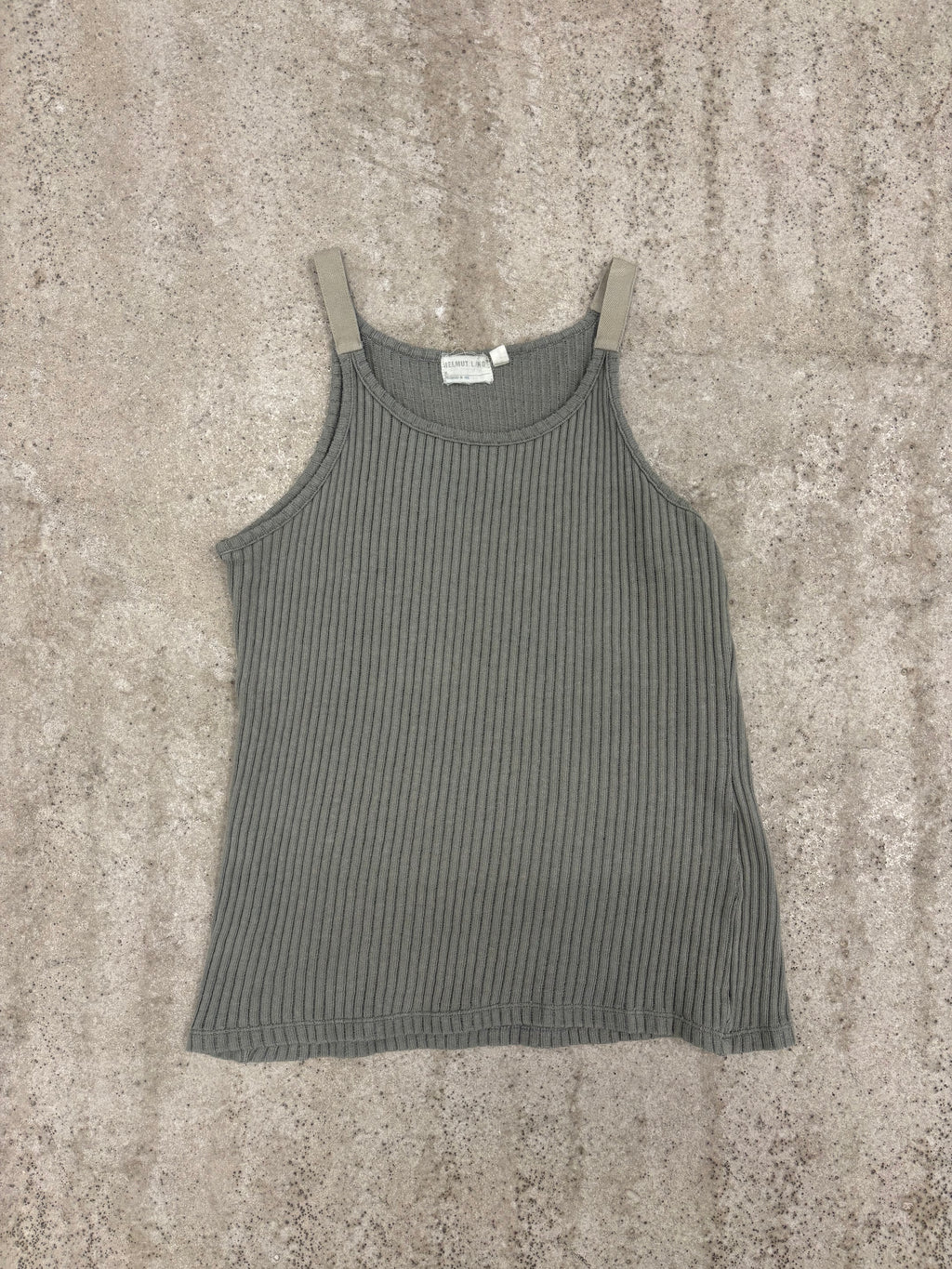 1999 Helmut Lang Ribbed Military Tank Top