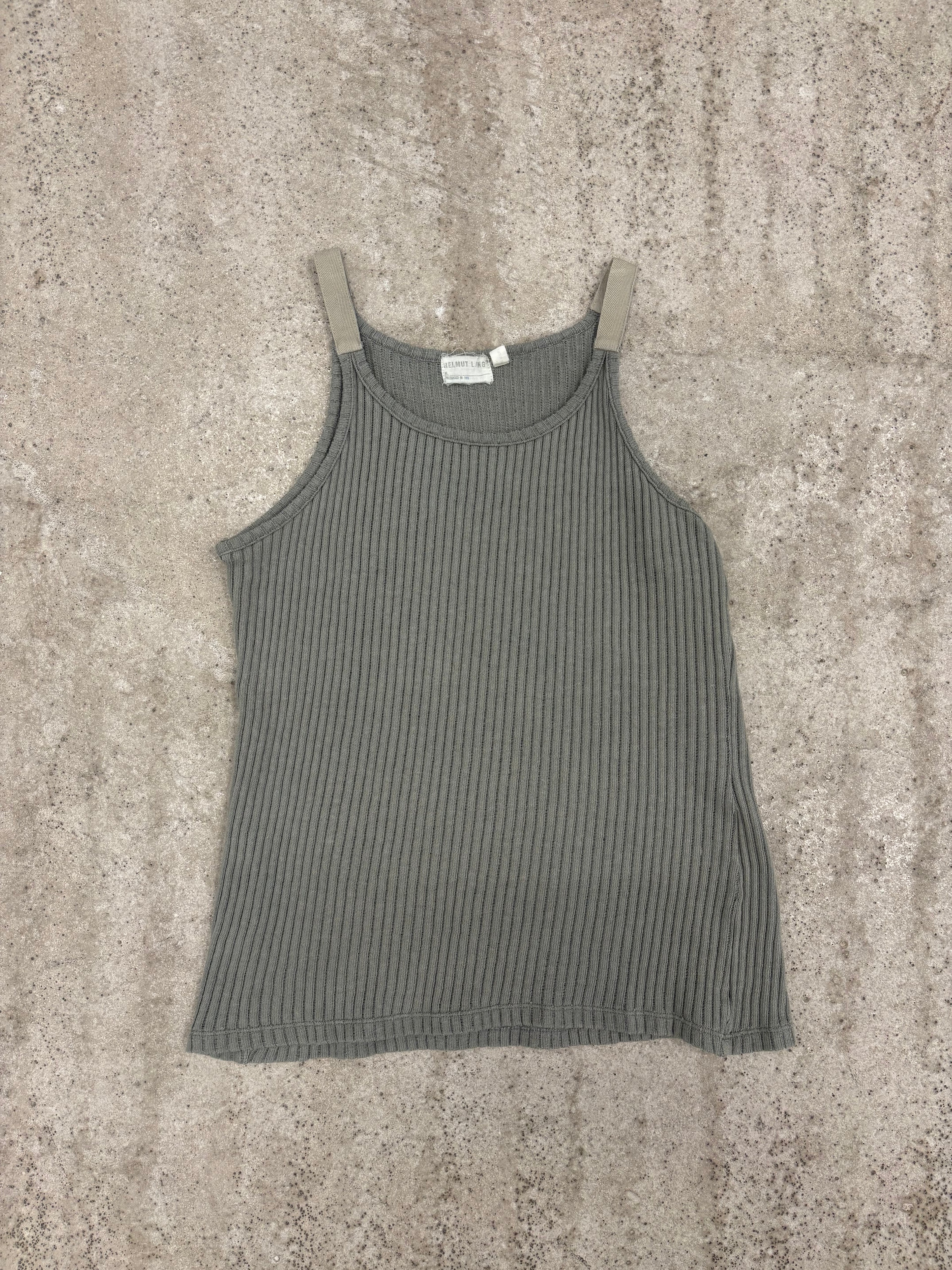1999 Helmut Lang Ribbed Military Tank Top