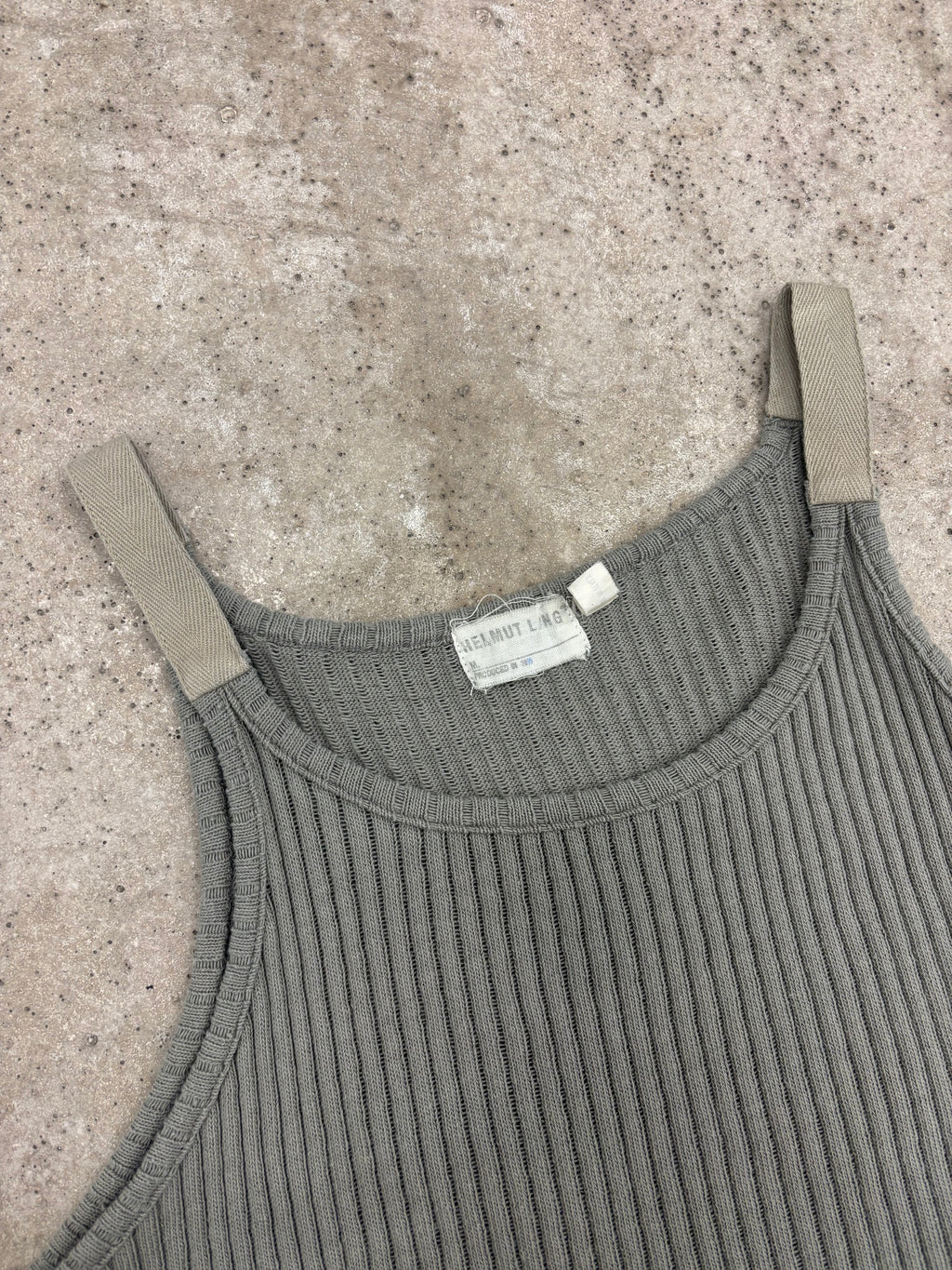 1999 Helmut Lang Ribbed Military Tank Top