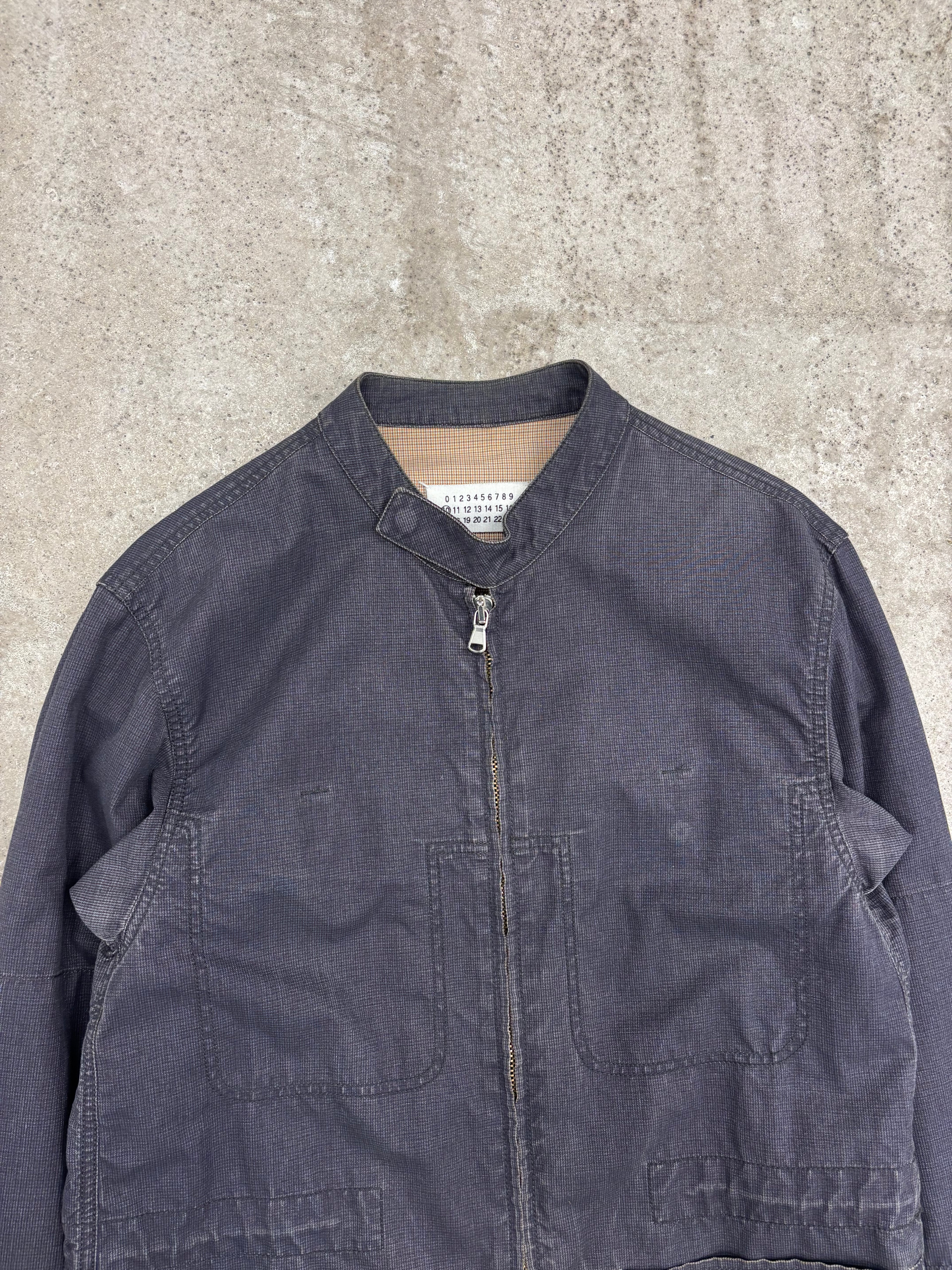 SS2004 Martin Margiela Denim Jacket With Gingham Lining And Zipped Sleeves