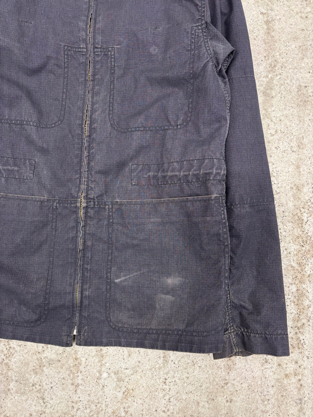 SS2004 Martin Margiela Denim Jacket With Gingham Lining And Zipped Sleeves