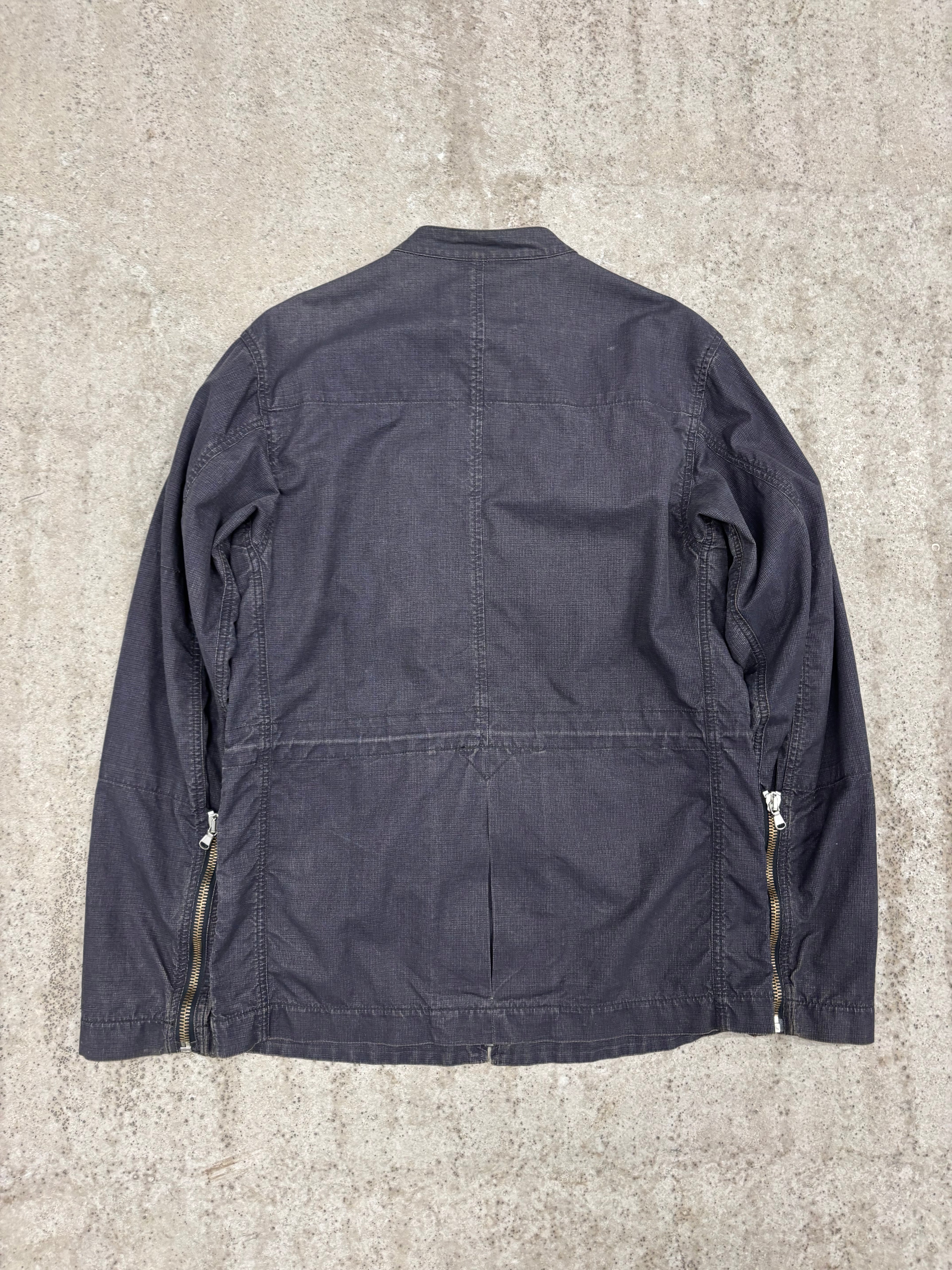 SS2004 Martin Margiela Denim Jacket With Gingham Lining And Zipped Sleeves
