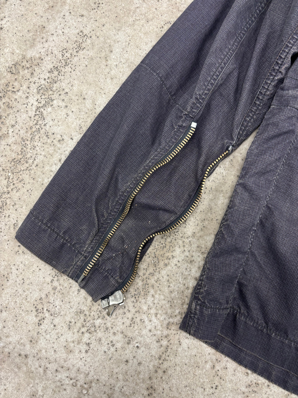 SS2004 Martin Margiela Denim Jacket With Gingham Lining And Zipped Sleeves