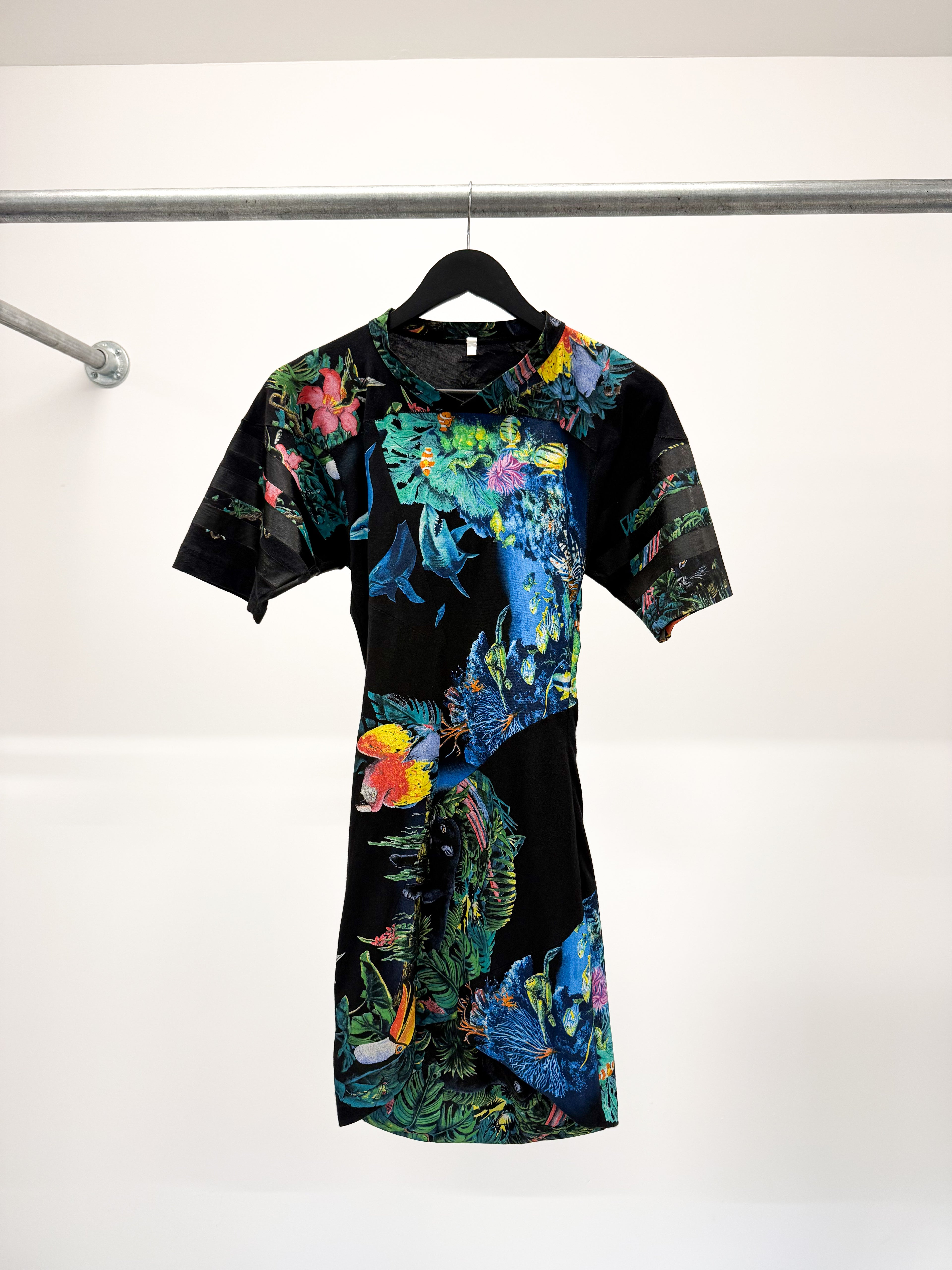 SS2003 Balenciaga by Nicolas Ghesquière Scuba Dress With Plastisol Strips