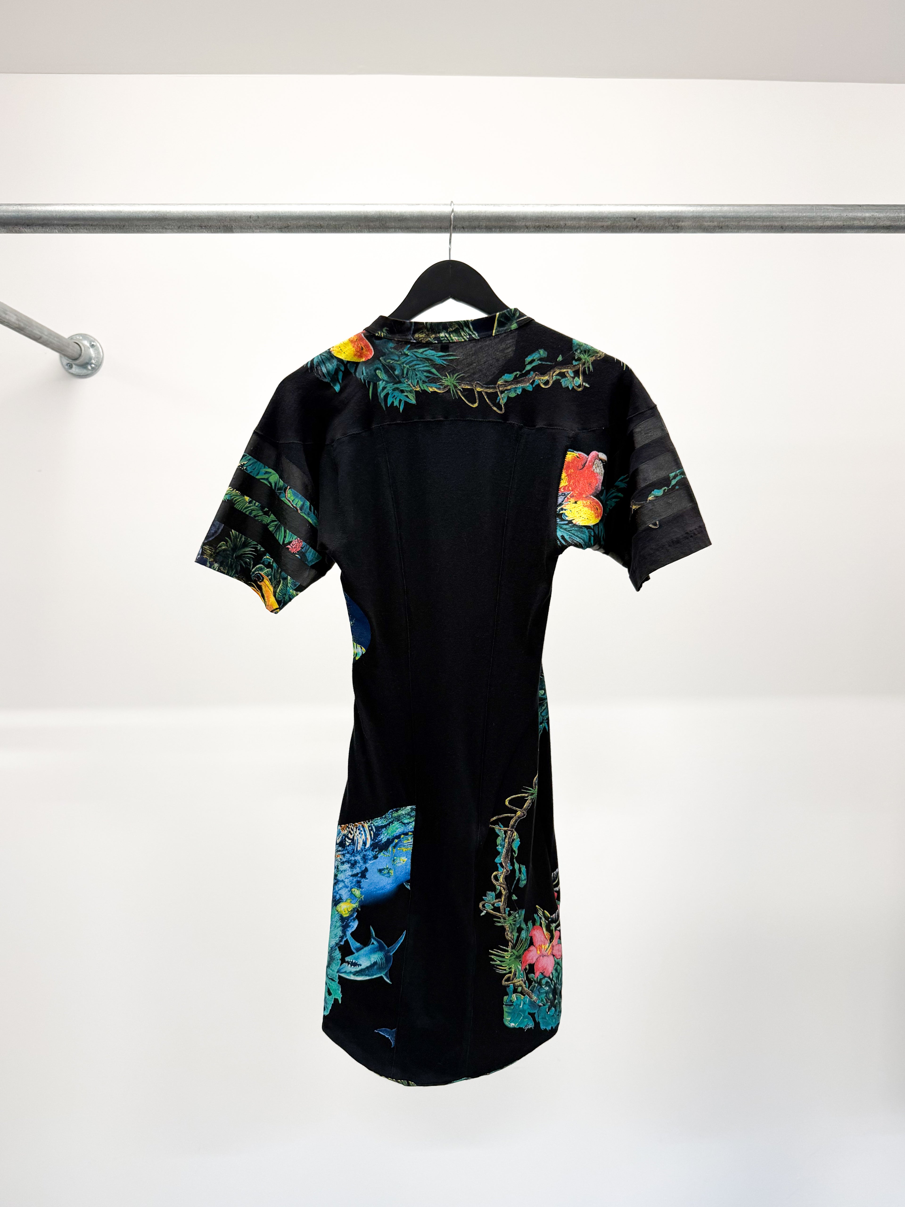 SS2003 Balenciaga by Nicolas Ghesquière Scuba Dress With Plastisol Strips